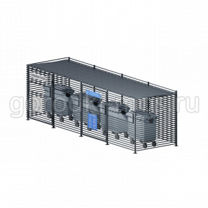 Навес над мусорными баками (4 контейнера)  "Premium" (МК-13)