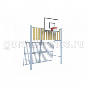 Мини стенка NEO (с заполнением из дерева) минифутбольные ворота, баскетбольный щит (УСП-011)
